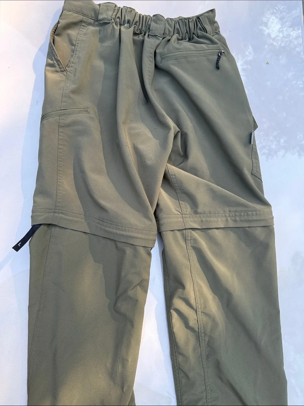 Youth Olive Convertible Cargo Pants - Lightweight Outdoor Trousers